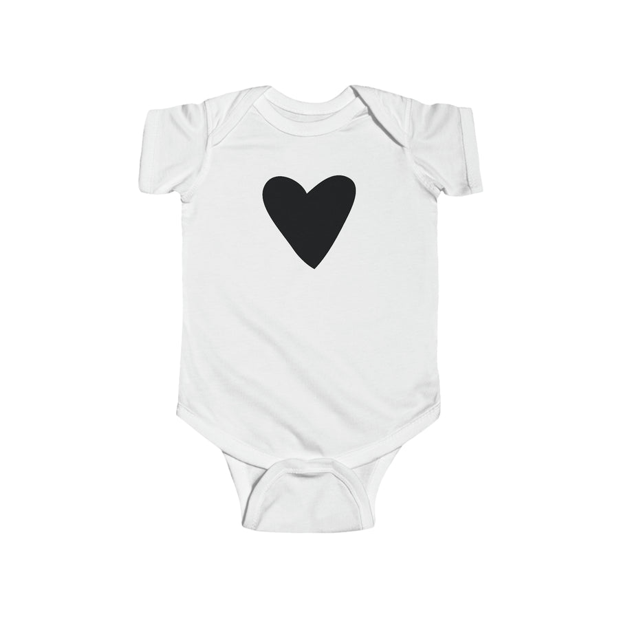 Infant Baby Heart Graphic Jersey Bodysuit Onesie