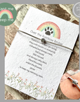 Over the Rainbow Bridge Plantable Keepsake card and Bracelet