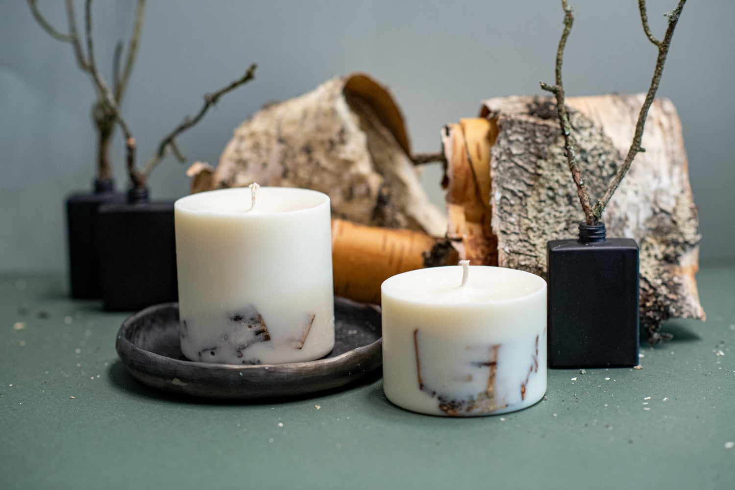 Handmade Birch Bark Soy Candle from Latvia - Unique &amp; Eco-Friendly with Authentic Birch Essence by TL Candles at www.brixbailey.com