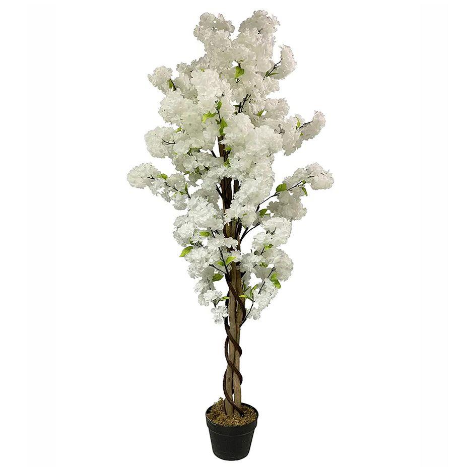 Artificial White Blossom Tree-0