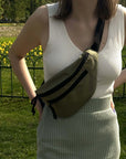 Classic Water Resistant Waist Bag in Moss Green