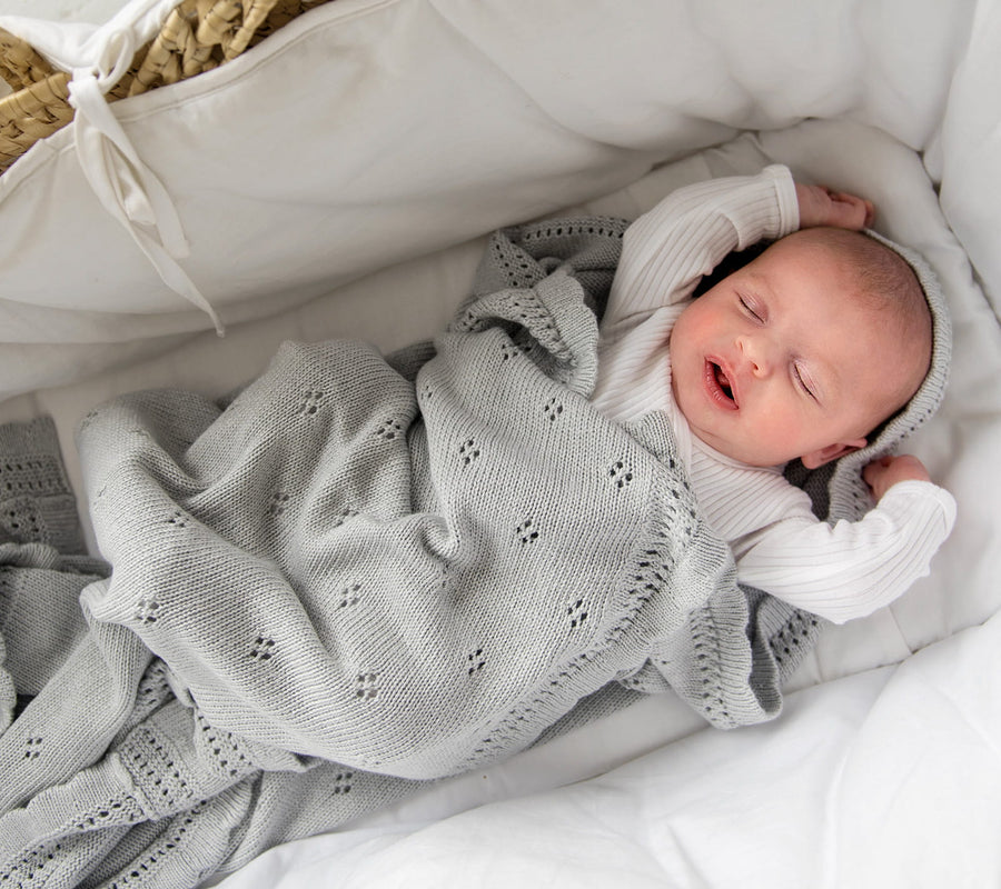 Softest Natural Cellular Bamboo Baby Blanket - Hypoallergenic & Breathable for Newborns by Lullalove UK at brixbailey.com