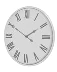 Vintage White Wall Clock Square Metal Frame