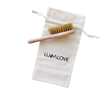 Cradle Cap Baby Brush - Natural Pig Bristles & Wooden Handle for Sensitive Scalp Care by Lullalove UK at brixbailey.com