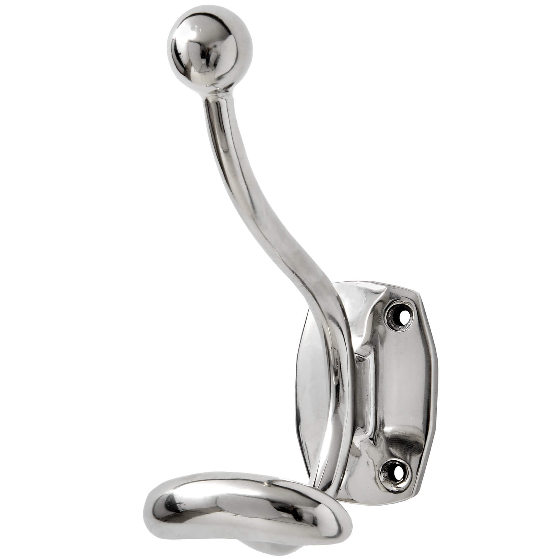 Heavy-Duty Single Hook Chrome Coat Hanger | Sleek &amp; Sturdy