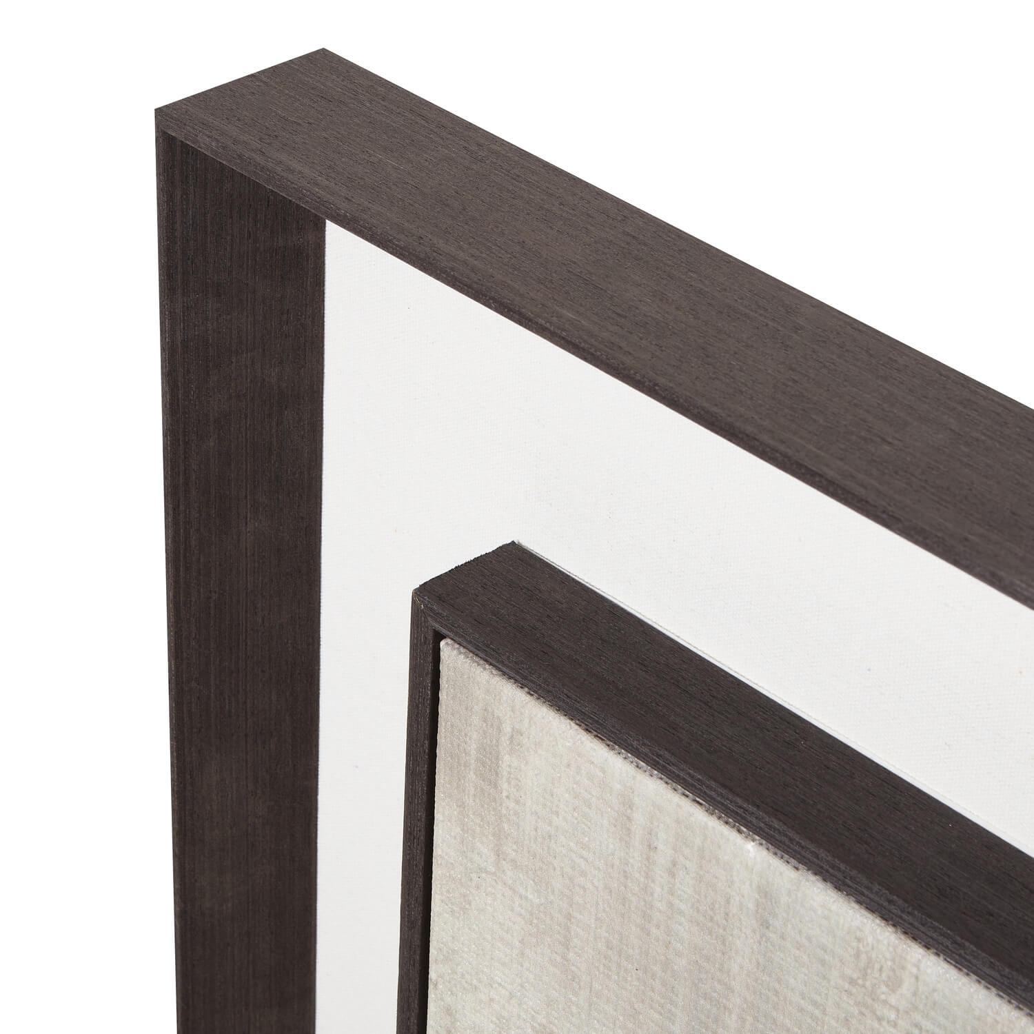 Oversized Framed Linen Wall Art in Neutral Tones