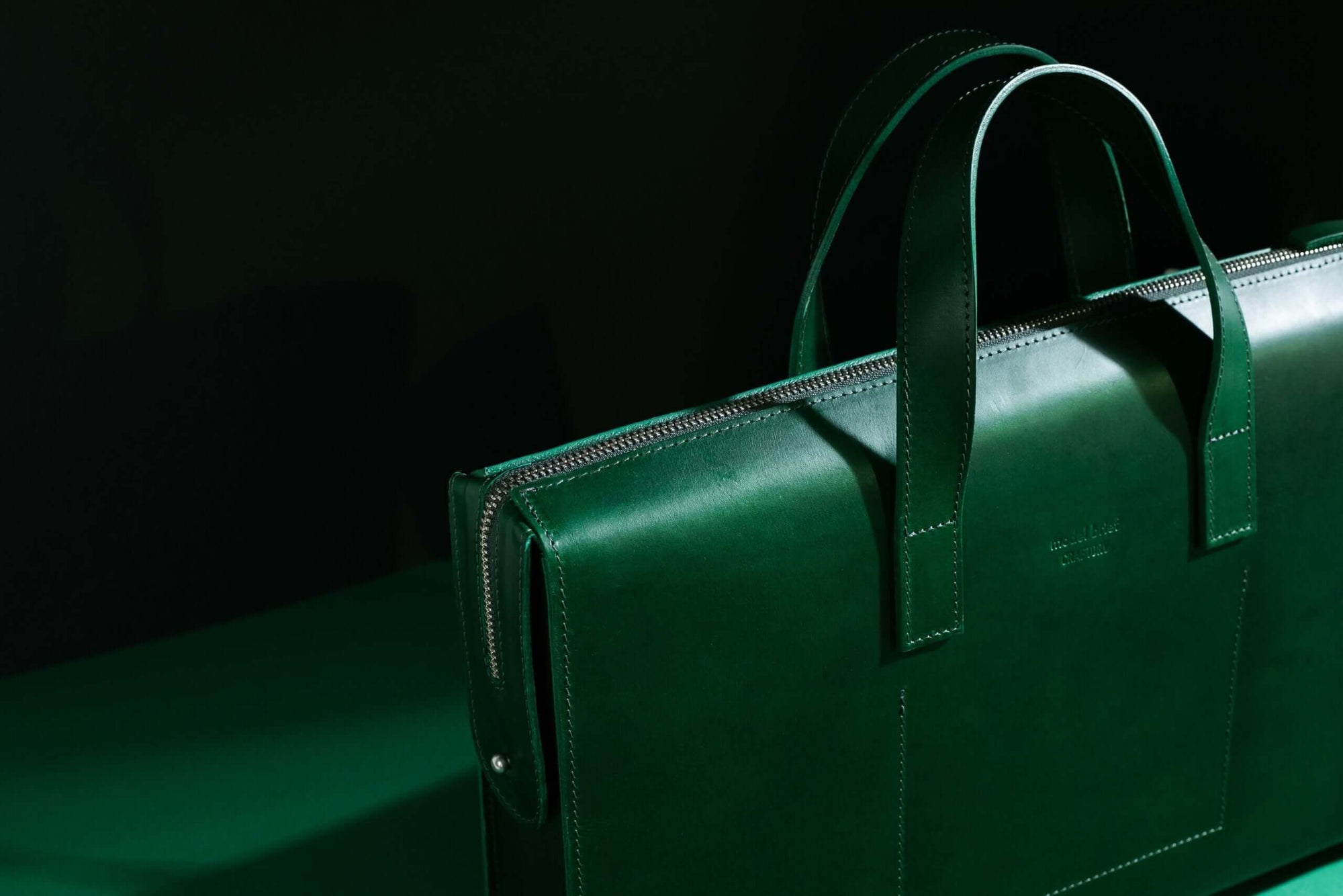 Model Briefcase in Moss Green