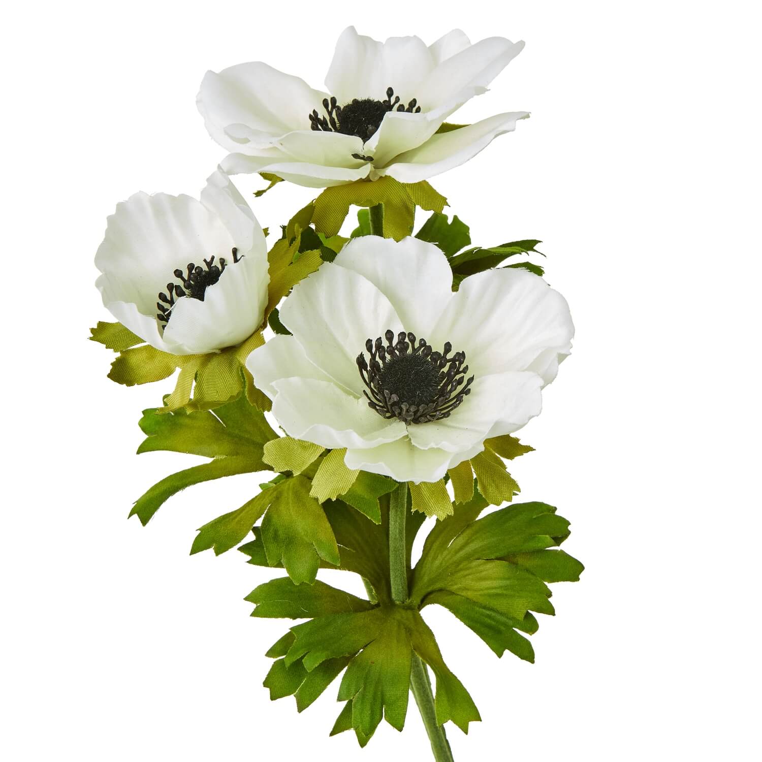 White Anemone Artificial Flower Spray