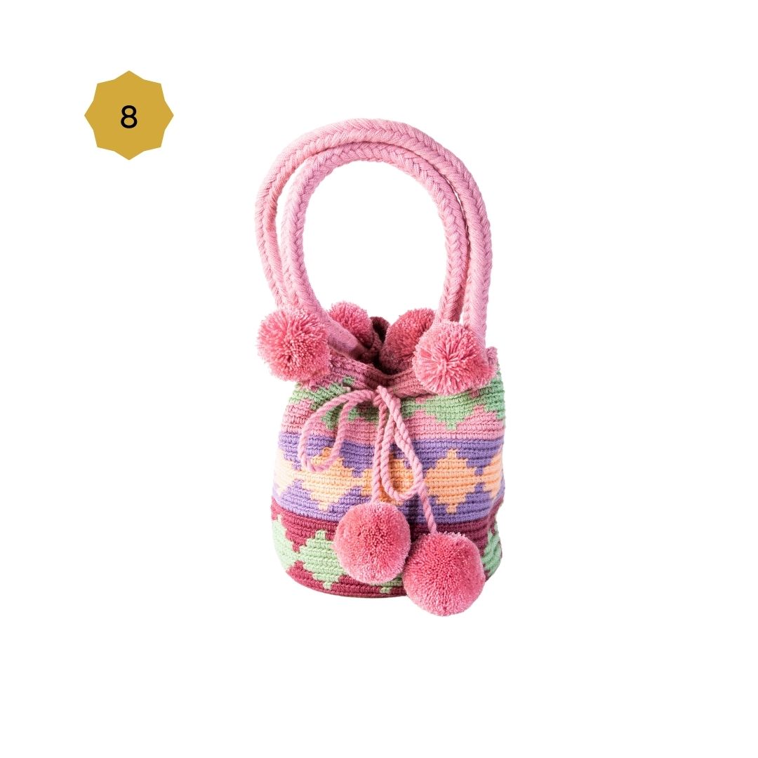 Mini Mochila Bucket Bag With Patterns
