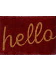 Red Hello Doormat | Coir