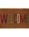 Welcome Multicolour Coir Doormat | Filta