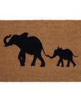 Elephant and Baby Elephant Doormat | Filta