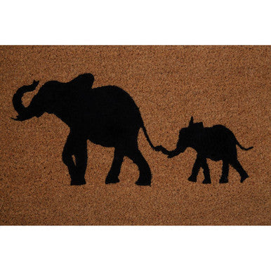 Elephant and Baby Elephant Doormat | Filta
