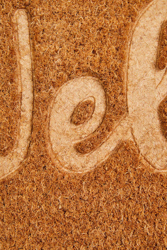 Embossed Welcome Coir Rectangular Doormat | Filta