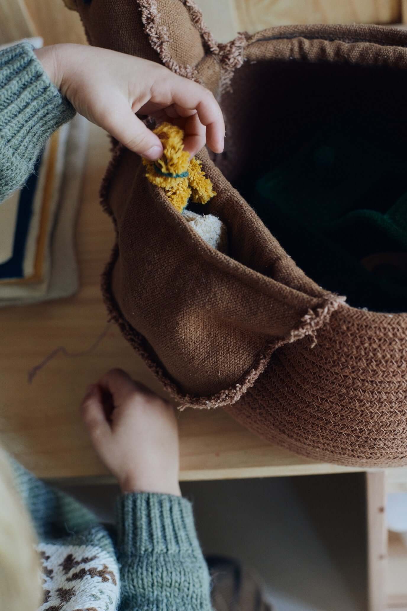 Decorative Cotton Chicken Pouf Basket