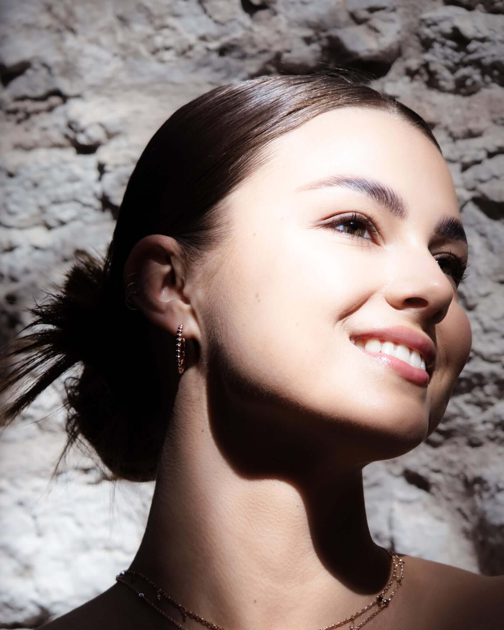 Silver Pearl Hoop Earrings Medium Size