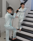 Teddy Glacier Stripe Boys Silk Pyjama Set