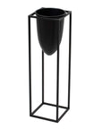 Matte Black Bullet Planter for Modern Interiors