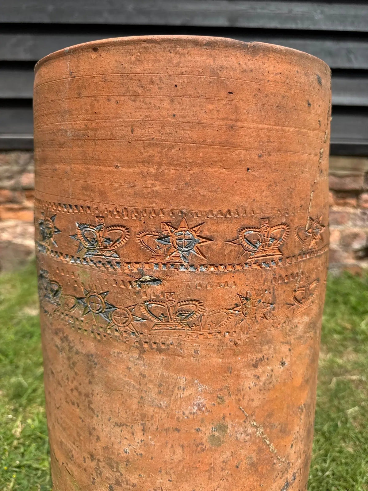 Victorian Terracotta Chimney Pot Garden Planter/ Plant Pot Architectural Antique