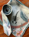 Sage Green Luxury Silk Pocket Square and tie men's Gift set 'Mirage' design inspired by Arizona Desert