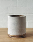Handmade ceramic planter - Eggshell white