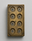 8 Gang 2 Way Antique Brass Solid Cast Metal Conduit Light Switch Industrial