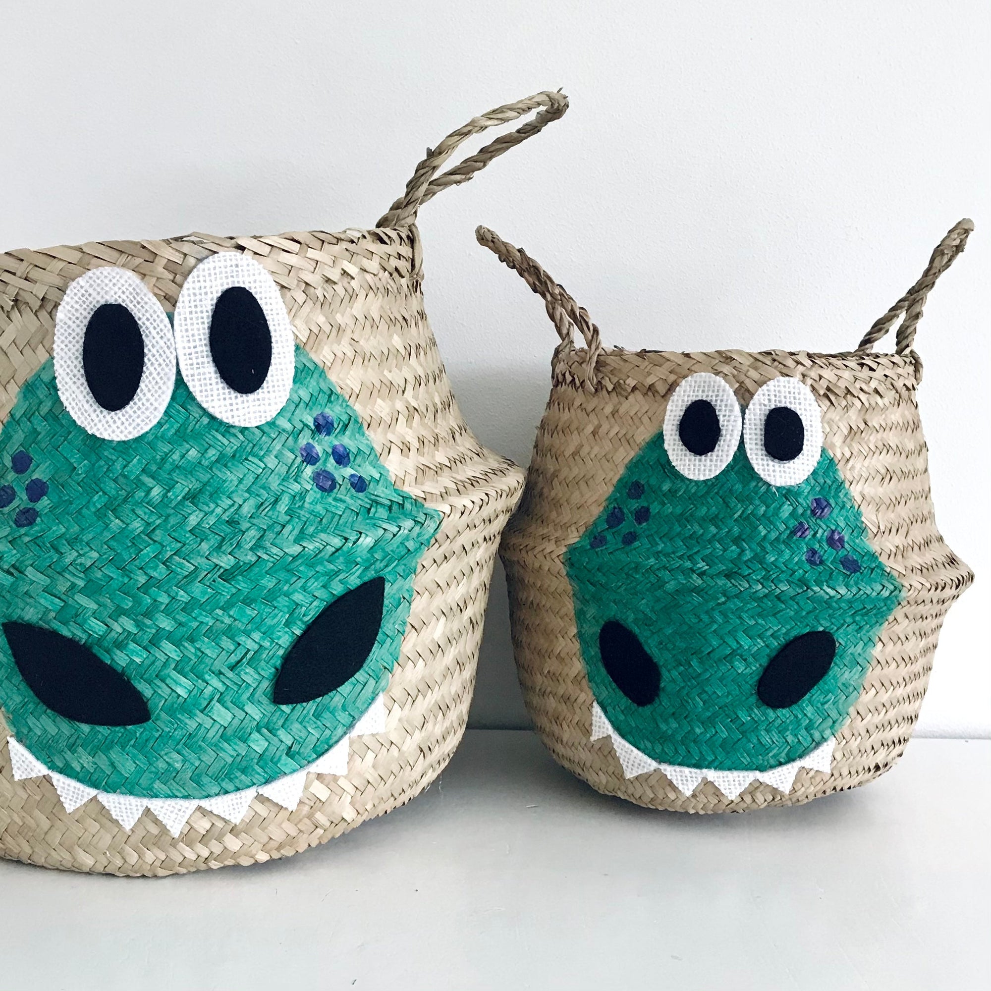 Green Dinosaur Basket - Small