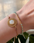 Athena Gem Beaded Bracelet Apatite
