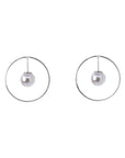 SPOT Earrings - Pearl & Silver 925 Minimalist Jewelry by Maarja Palu at www.brixbailey.com