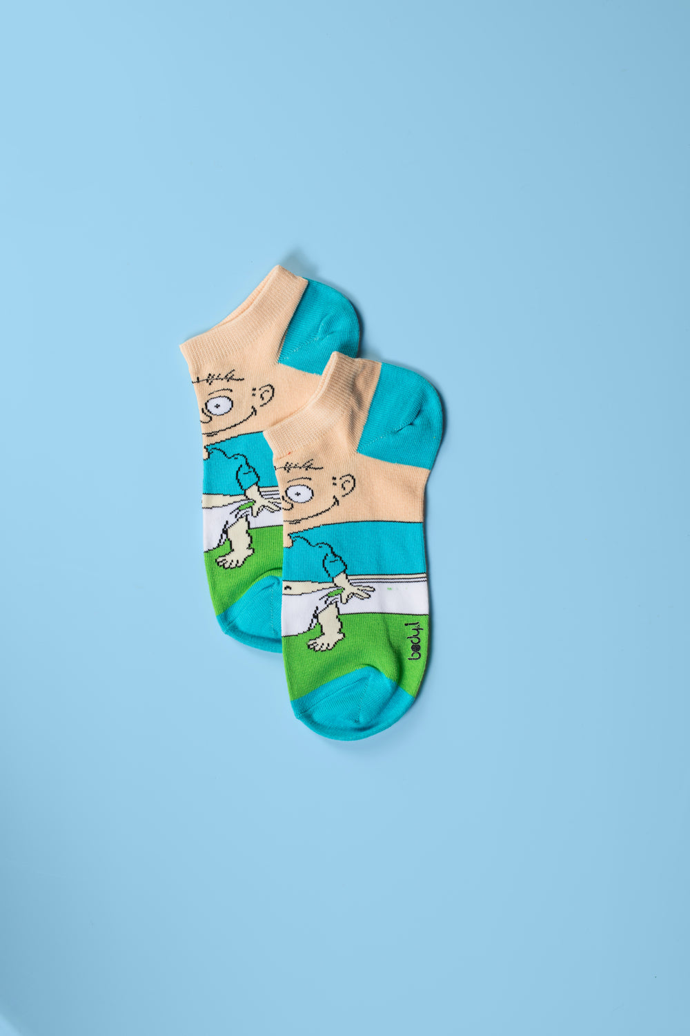 Colorful cartoon socks for men, 4-pair pack, premium cotton blend, fun and stylish designs, best-selling novelty socks by Body and I at brixbailey.com