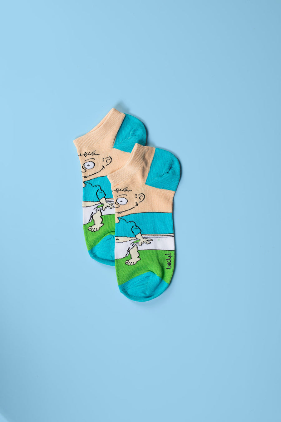 Colorful cartoon socks for men, 4-pair pack, premium cotton blend, fun and stylish designs, best-selling novelty socks by Body and I at brixbailey.com