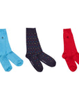 Multi Spot Sock Box - 3 Pairs of Bamboo Socks (His)
