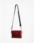 Handmade Leather Envelope Bag in Burgundy