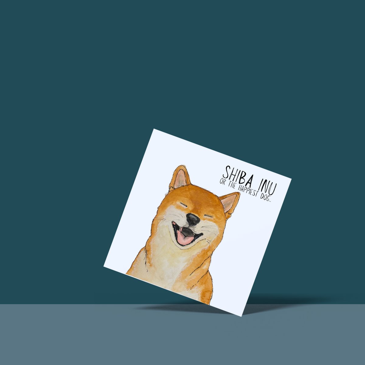 Escape Plans &amp; Birthday Barks” – Shiba Inu Greeting Card
