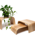 Wooden Floor Plant Stand Set of Three