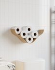 Handmade Wooden Toilet Paper Holder - Cloud