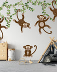 Extra Monkeys, Vines & Leaves -  Repositionable Wall Decals Add-on Set