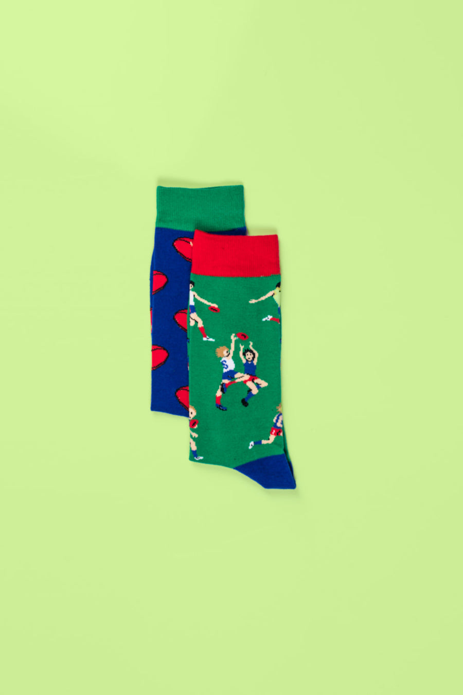 Rugby mismatch socks pack of 4, premium sporty rugby print socks for men, comfortable cotton blend, stylish mix and match design by Body and I at brixbailey.com