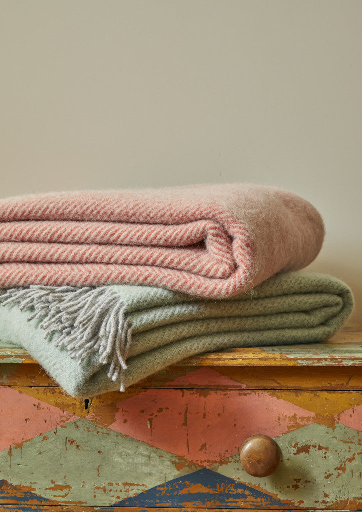 Lambswool Throw - Duck Egg
