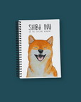 “Plotting My Escape” – Shiba Inu Fabric Notebook