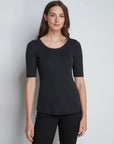 Half Sleeve Cotton Modal Scoop Neck T-Shirt