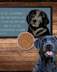 Starving Since Breakfast Pet Bowl Mat – Featuring the Black Labrador