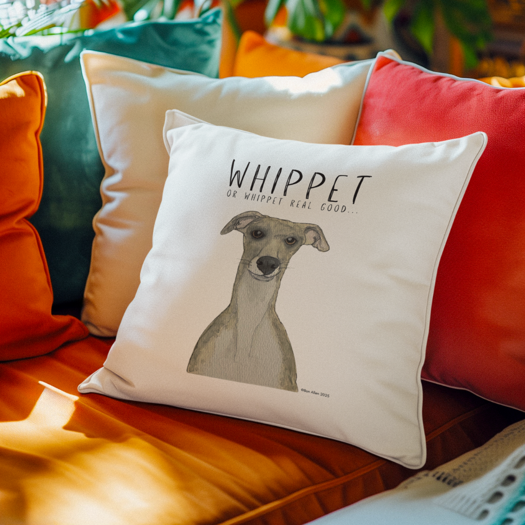 Whippet Real Good Cushion – Zoomies &amp; Comfort Combined!