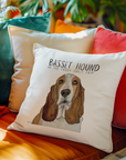 Basset Hound Cushion Cover – Guilt-Tripping in Style!