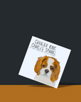 Royal Regards: High-End Cavalier King Charles Spaniel Greeting Card with Noble Sass