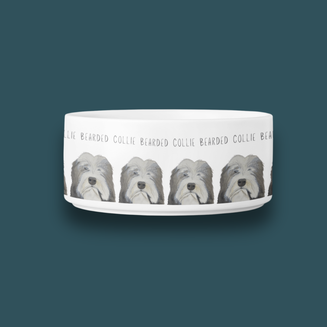 Bearded Collie Bowl – For the Hairicane Who Dines Like Royalty