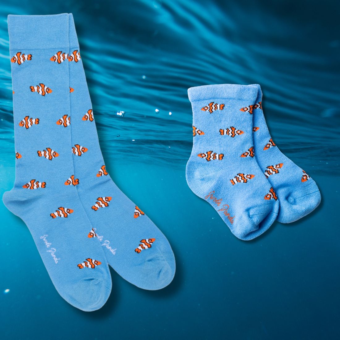 Clown Fish Matching Bamboo Socks (Adult &amp; Child)