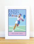 Padel and Pint A4 Print