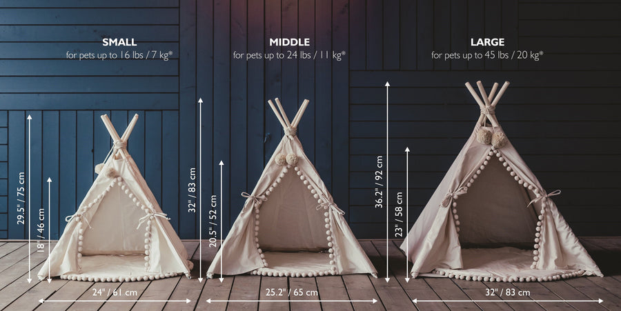 MINICAMP Turquoise Linen Dog & Cat Teepee with Pillow - Cozy Pet Bed for Small to Medium Pets by Minicamp at brixbailey.com