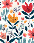 Colorful Funky Floral Wallpaper
